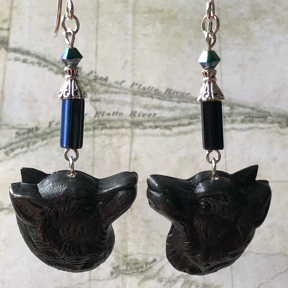 Husky Dog Earrings - Dog Jewelry, Dog Gifts, Husky